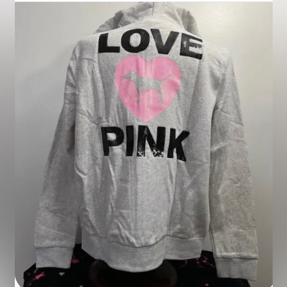 Victoria's Secret Pink Originals Fleece Full Zip
Up Perfect Hoodie M L XL XXL - Picture 3 of 8